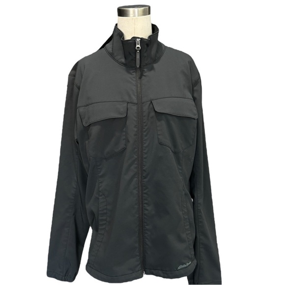 Eddie Bauer Womens Travex jacket hoodie waterproof activewear black size XL - Picture 1 of 14